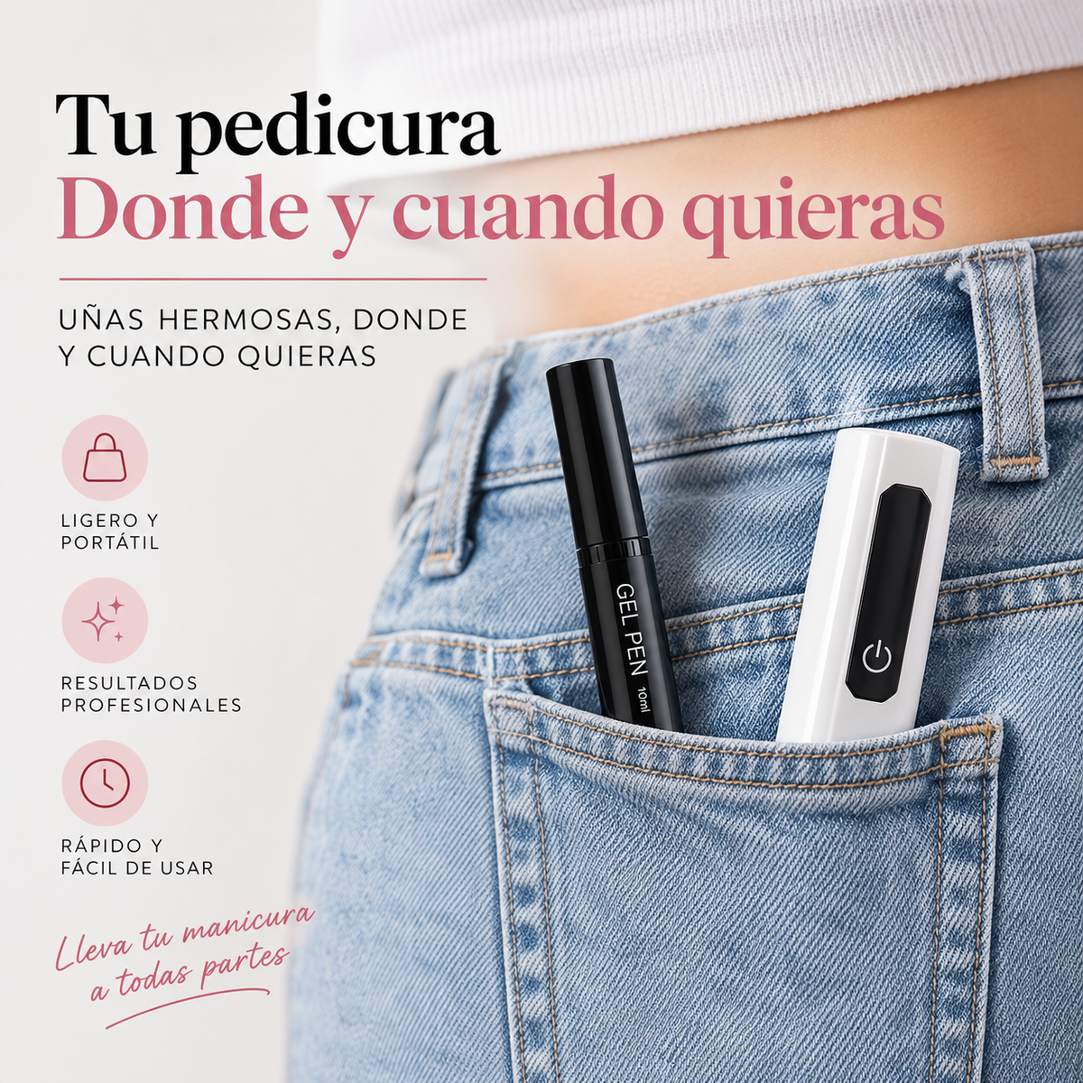 Set de manicura y pedicura portátil