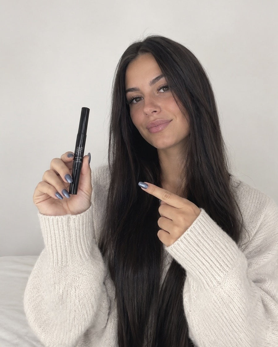 Chica mostrando el esmalte de gel y sus uñas